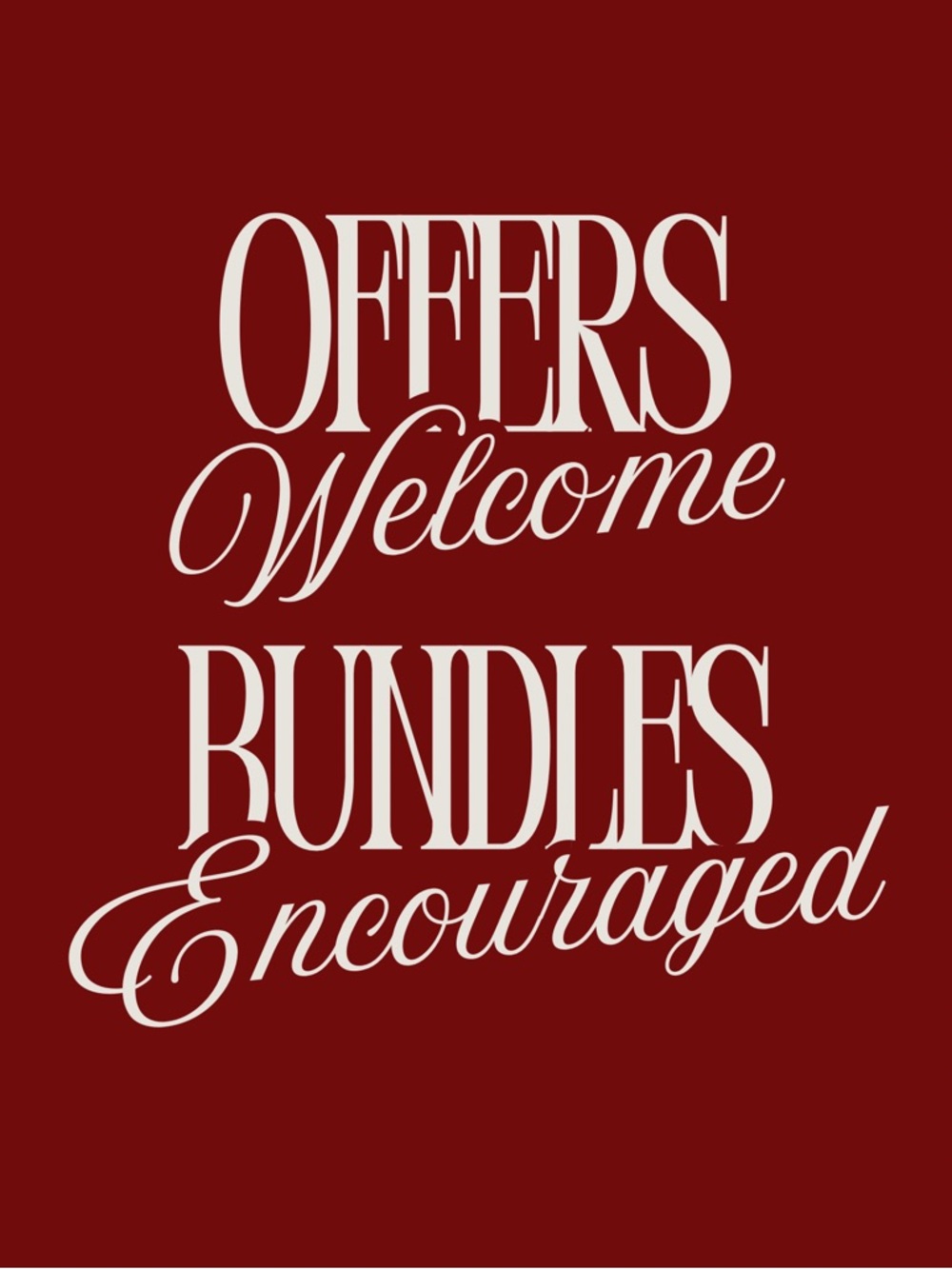 Offers Welcome Bundles Encouraged